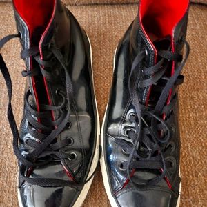 Patent Leather Y2k (~ Circa 2006 ) Size 10 Great Condition HiTop Converse